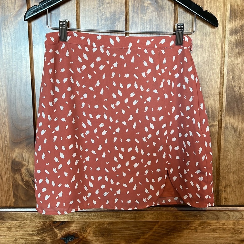 Lola grace skirt, orange with white flecks
